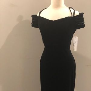 Nicole Miller New York Black Velvet Cocktail Dress